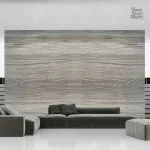 Décoration intérieure avec papier peint gris au style industriel