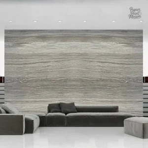 Décoration intérieure avec papier peint gris au style industriel
