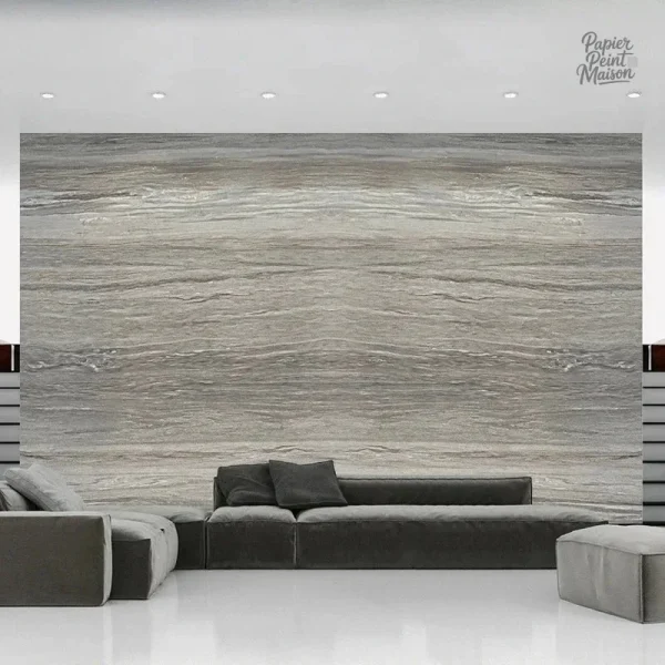 Décoration intérieure avec papier peint gris au style industriel