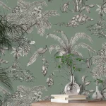 Papier peint jungle animaux coloré et ludique pour décoration intérieure