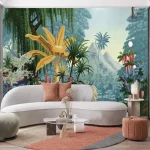 Papier peint jungle pour chambre adulte, ambiance naturelle