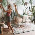 Papier peint jungle enfant, motifs tropicaux ludiques