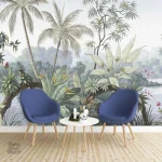Papier Peint Jungle Panoramique aux motifs exotiques