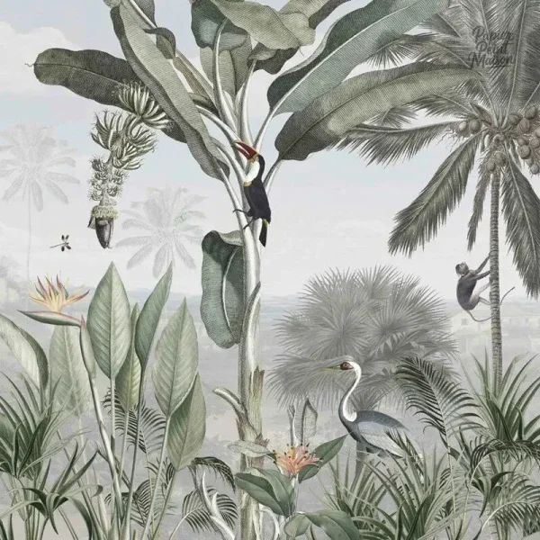 Papier peint inspiré de la nature pour un intérieur chaleureux
