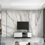 Papier peint marbre blanc élégant pour une décoration moderne