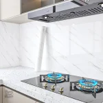 Papier peint marbré pour cuisine, design élégant et moderne