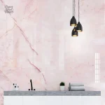 Papier peint marbré rose, élégant pour décoration intérieure