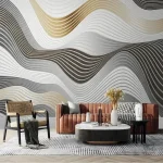 Papier peint moderne pour chambre élégante