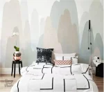 Papier peint montagne scandinave, design naturel et apaisant