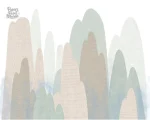 Papier peint inspiré des paysages nordiques, ambiance sereine