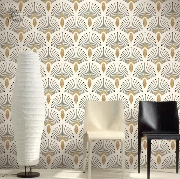 Papier peint motif ancien pour décoration de restaurant