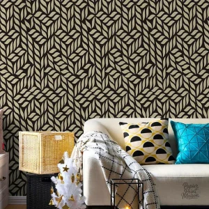 Papier peint feuillage élégant et naturel pour décoration intérieure