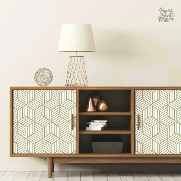Papier peint design avec formes géométriques stylées