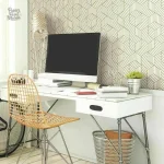 Décoration murale en papier peint motif géométrique