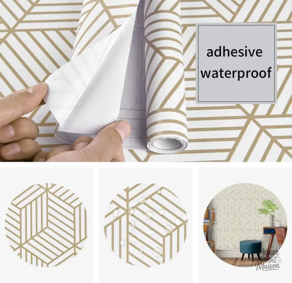 Papier peint contemporain à motifs géométriques variés