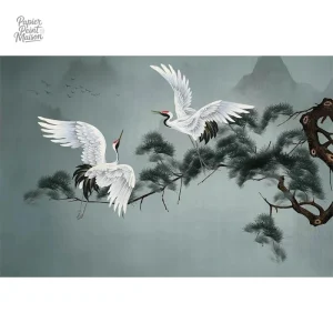 Papier peint décoratif oiseaux élégants