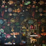 Papier peint motif poisson pour une décoration marine élégante
