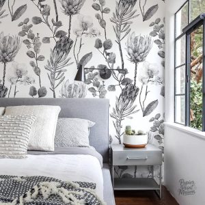 Papier peint motif végétal élégant pour décoration intérieure