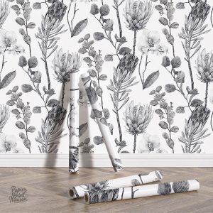 Papier peint avec design végétal contemporain et naturel