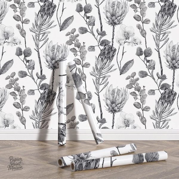 Papier peint avec design végétal contemporain et naturel