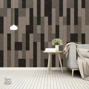 Papier peint motifs géométriques moderne pour décoration intérieure