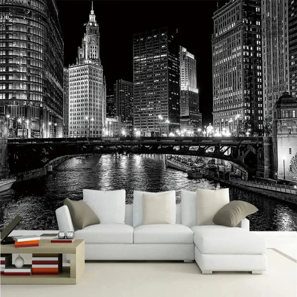 papier-peint-new-york-1 Papier peint inspiré de New York, design urbain contemporain