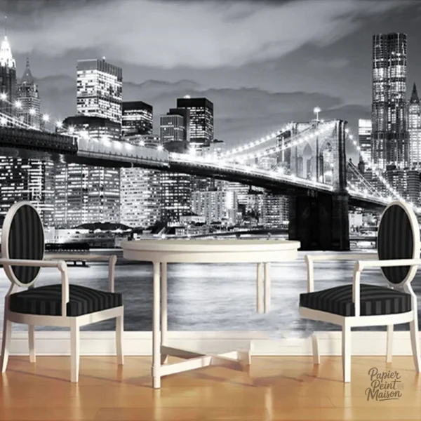 Papier Peint New York en monochrome élégant