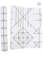 Design géométrique élégant en noir et blanc