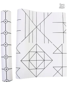 Design géométrique élégant en noir et blanc