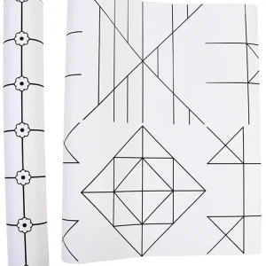 Design géométrique élégant en noir et blanc