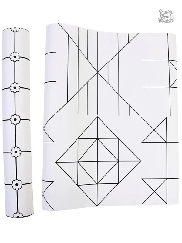 Design géométrique élégant en noir et blanc