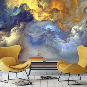Papier peint nuage bleu pour une décoration aérienne
