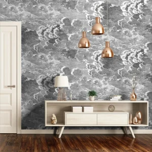 Décor mural nuage gris pour ambiance apaisante