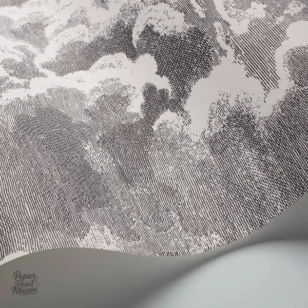 Papier peint nuage gris pour chambre ou salon