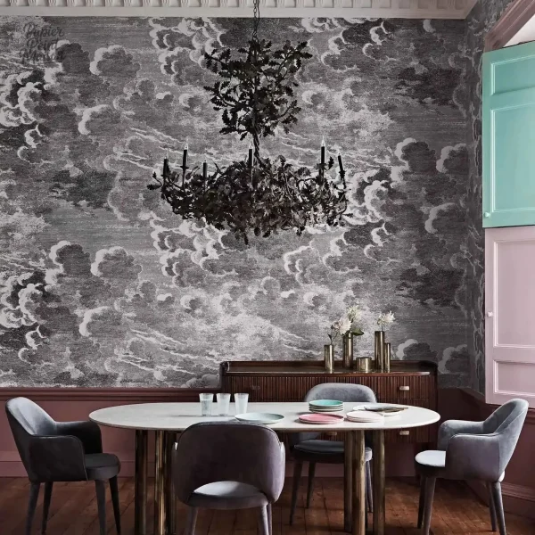 Motif nuage gris, idéal pour une touche douce et moderne