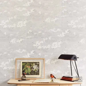 Motif nuage en noir et blanc, papier peint tendance