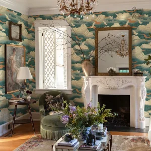 Papier peint nuages légers pour un intérieur apaisant