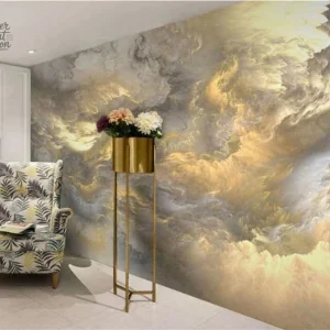 Papier peint nuage, motif ciel apaisant pour intérieur