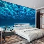 Papier peint décoratif inspiré par les profondeurs océaniques