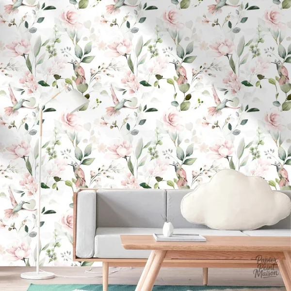 Papier peint oiseaux décoratif pour un intérieur naturel