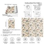 Papier peint artistique d'oiseaux et de fleurs en harmonie