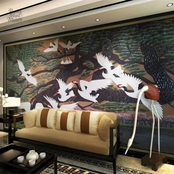 Papier Peint Oiseaux Japonais