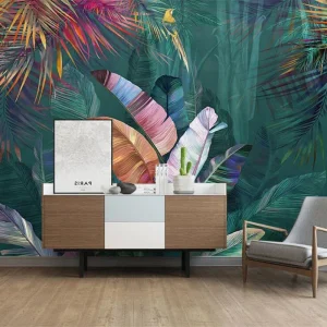 Papier peint palmier design tropical élégant