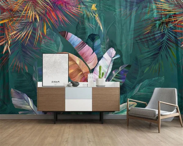 Papier peint palmier design tropical élégant