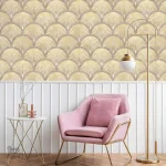 Motif de palmier beige sur fond neutre pour un style apaisant