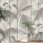 Design de palmier en noir et blanc pour ambiance tropicale