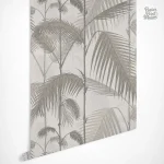 Papier peint inspiré des palmiers, style monochrome chic