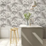 Motif de palmier noir et blanc pour un look moderne
