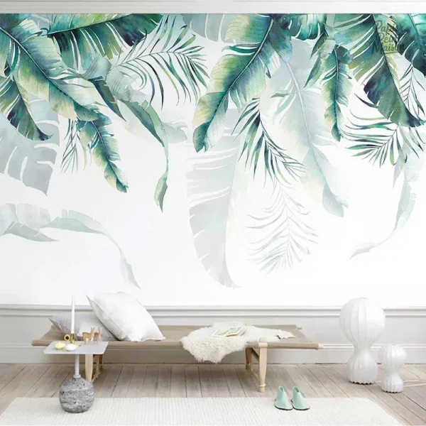 Papier peint palmier vert élégant pour décoration intérieure