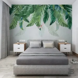 Papier peint palmiers décoratif pour un intérieur tropical
